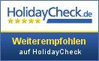 Weiterempfohlen auf Holiday Check